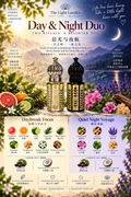 Day and Night Duo info page showing ingredients for Daybreak Focus and Quiet Night Voyage